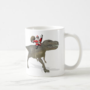 Weihnachtsmann auf Tyrannosaurus Rex Kaffeetasse