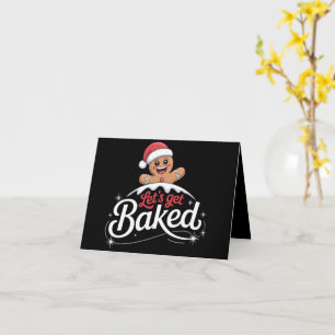 Weihnachtsmann aus Lebkuchen Familie Lasst uns geb Karte
