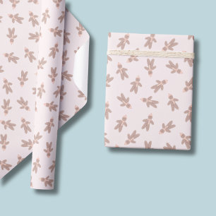 Weihnachtsmann aus Lebkuchen rosa Geschenkpapier