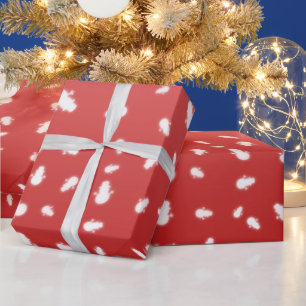 Weihnachtsmann aus Schnee Geschenkpapier