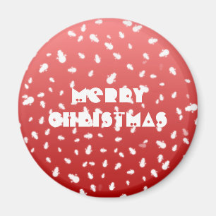 Weihnachtsmann aus Schnee Magnet