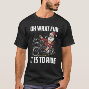 Weihnachtsmann Autofahren Motorrad Biker Weihnacht T-Shirt