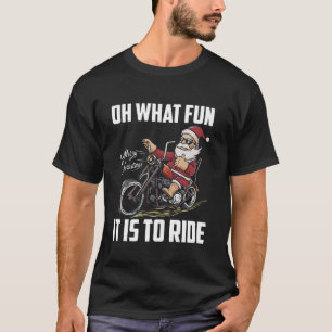 Weihnachtsmann Autofahren Motorrad Biker Weihnacht T-Shirt