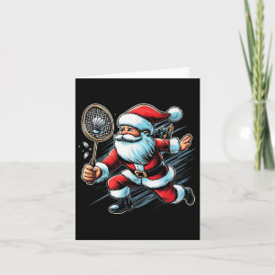 Weihnachtsmann Badminton Spieler Coole Sportarten  Karte
