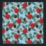 Weihnachtsmann Bandana Halstuch<br><div class="desc">Zieh dein Pelzbaby zu Weihnachten mit meiner Poinsettia und Pinecone Bandana auf</div>
