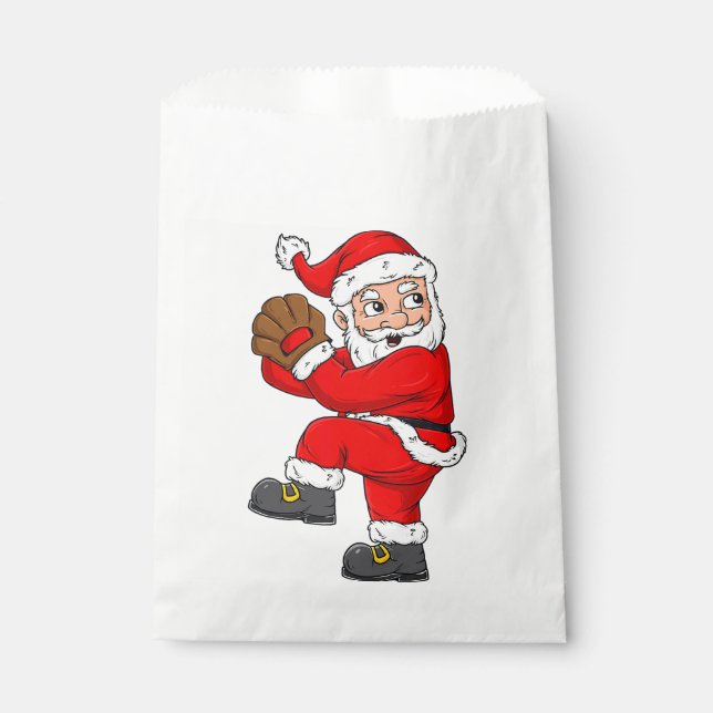 Weihnachtsmann Baseball Catcher Boys Girls Geschenktütchen (Vorderseite)