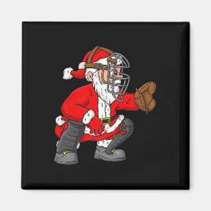 Weihnachtsmann Baseball Catcher Boys Girls Magnet