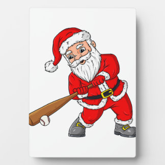 Weihnachtsmann Baseball Pitcher Boys Kinder T Fotoplatte