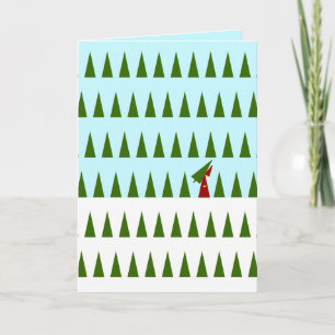Weihnachtsmann Baum Feiertagskarte