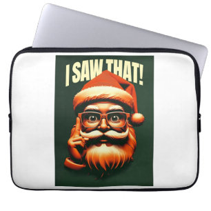 Weihnachtsmann beobachtet dich  laptopschutzhülle