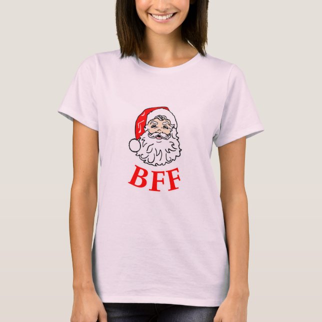 Weihnachtsmann-BESTE FREUNDIN Bestie! T-Shirt (Vorderseite)