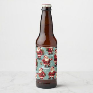 Weihnachtsmann Bierflasche Innenausstattung (Bearb Bierflaschenetikett