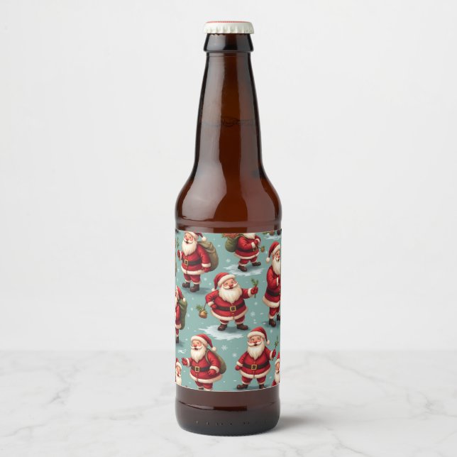 Weihnachtsmann Bierflasche Innenausstattung (Bearb Bierflaschenetikett (Vorderseite)