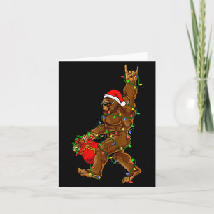 Weihnachtsmann Bigfoot Weihnachtsbeleuchtung Lusti Karte