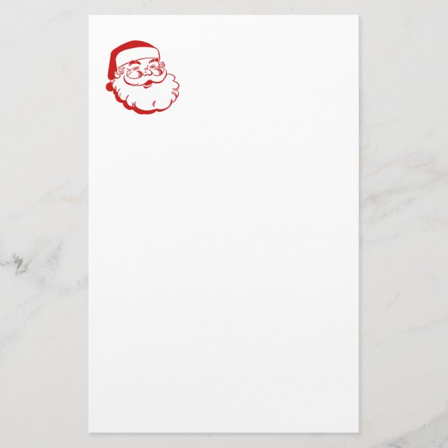 Weihnachtsmann Briefpapier (Vorderseite)