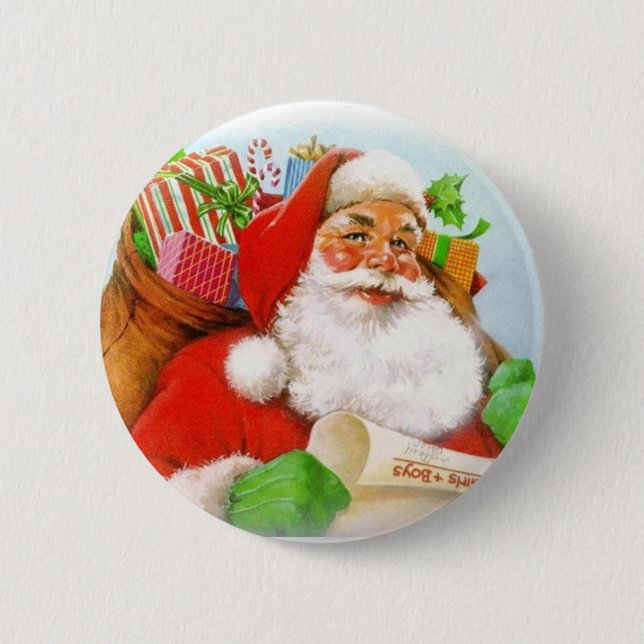 Weihnachtsmann Button (Vorderseite)