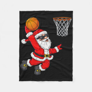Weihnachtsmann Claus Dunking A Bysketbyll Boys Ki Fleecedecke