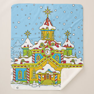 Weihnachtsmann,Claus,Haus,Winter,Frost,gr Sherpadecke