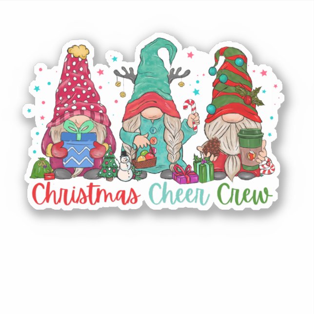 Weihnachtsmann Crew gnomes Schneefamilie Aufkleber (Vorderseite)