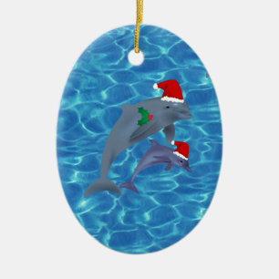 weihnachtsmann delphine keramikornament