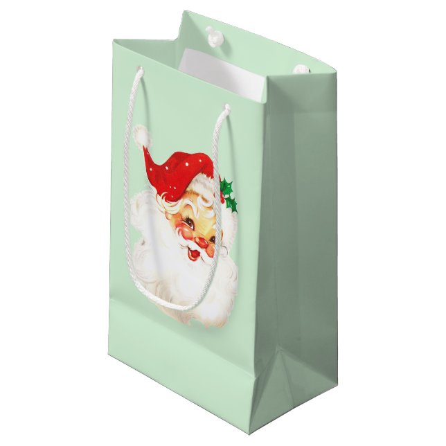 Weihnachtsmann der 50er Jahre Kleine Geschenktüte (Vorderseite Schrägansicht)