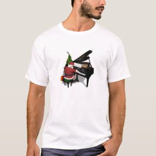 Weihnachtsmann, der Klavier spielt T-Shirt