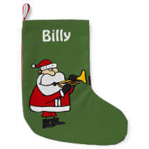 Weihnachtsmann, der Trompete-WeihnachtsStrumpf