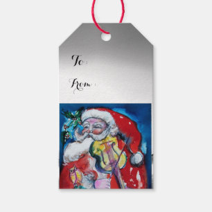 WEIHNACHTSMANN, der VIOLINE WeihnachtsParty SPIELT Geschenkanhänger