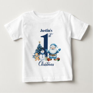 Weihnachtsmann des personalisierten Baby Boys T-shirt