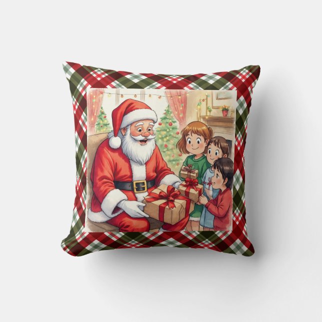 Weihnachtsmann, die Verbreitung von Weihnachtsjube Kissen (Vorderseite)