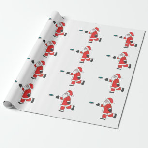 Weihnachtsmann-Discgolf, das Verpackungspapier Geschenkpapier