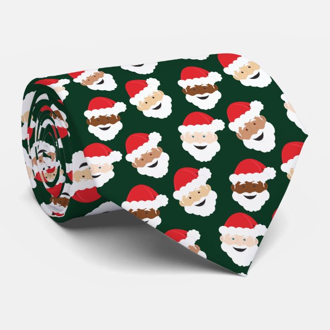 Weihnachtsmann Diverse Green Red Novelty Krawatte (Gerollt)
