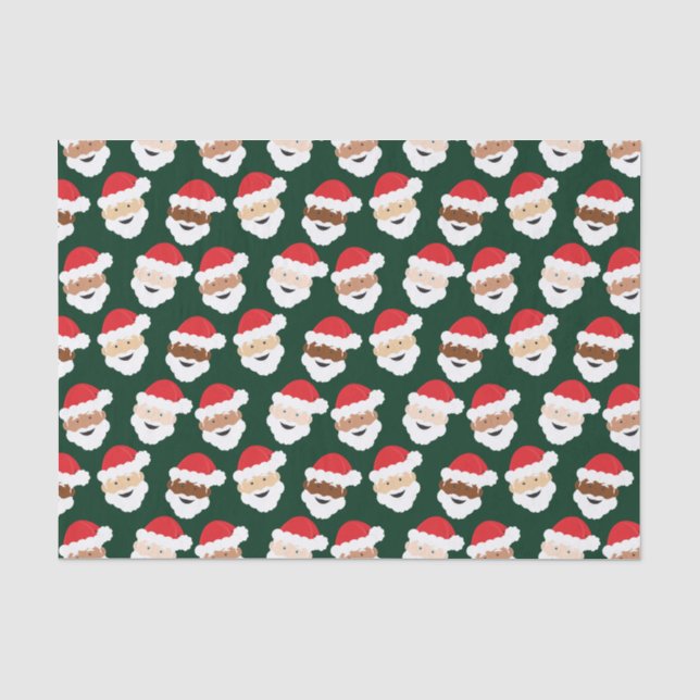 Weihnachtsmann Diverse Red Green Skin Tone Weihnac Seidenpapier (Vorderseite)