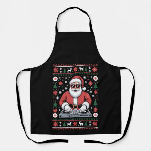 Weihnachtsmann DJ Weihnachten hässlicher Pullover Schürze