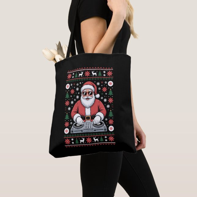 Weihnachtsmann DJ Weihnachten Hässlicher Pullover  Tasche (Von Nahem)