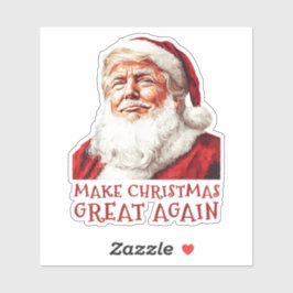 Weihnachtsmann Donald Trump macht Weihnachten wied Aufkleber