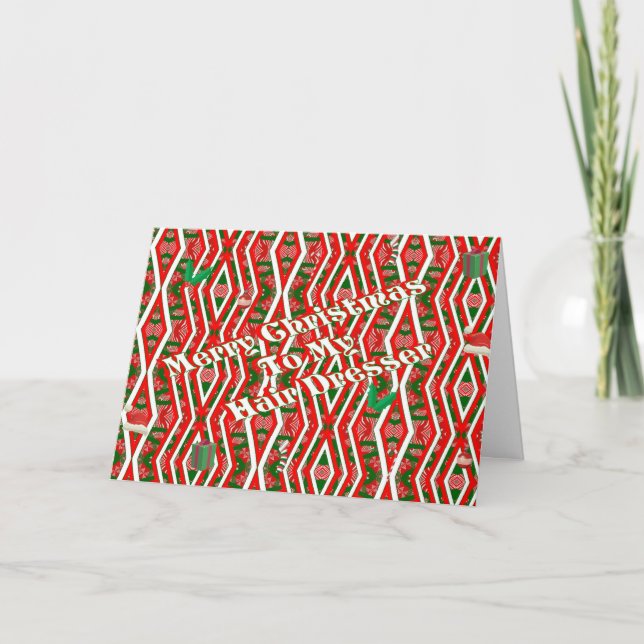 Weihnachtsmann-Dresserkarte Feiertagskarte (Vorderseite)