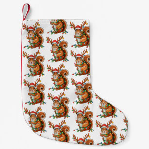 Weihnachtsmann Eichhörnchen Xmas Lichter Süße Weih Kleiner Weihnachtsstrumpf