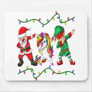 Weihnachtsmann-Elf Einhorn Weihnachten Kinder Jung Mousepad