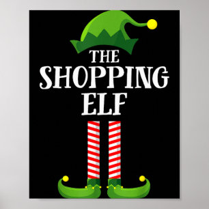 Weihnachtsmann-Elf passend zur Familien-Gruppen-We Poster