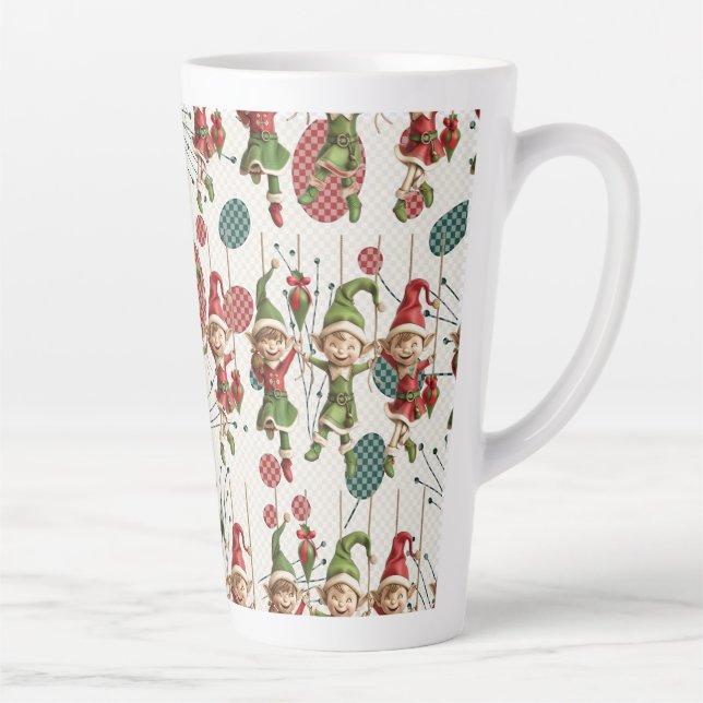 Weihnachtsmann-Elfen-Latte-Mug Milchtasse (Rechts)