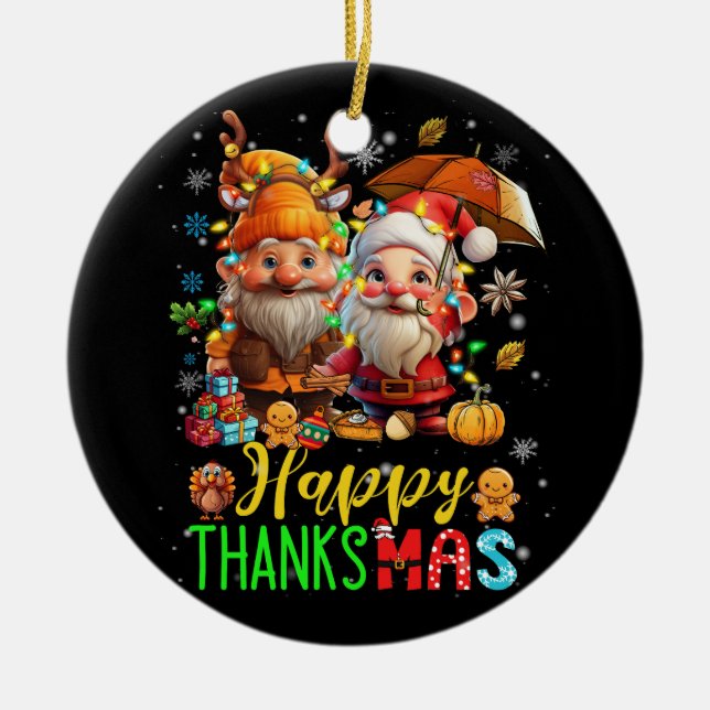 Weihnachtsmann Erntedank Weihnachten dank Mas Keramik Ornament (Vorne)