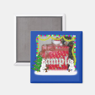 Weihnachtsmann-Familien-Foto-Rahmen Magnet