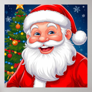 🎅 Weihnachtsmann Feiertagsfreude Leuchten Heim St Poster