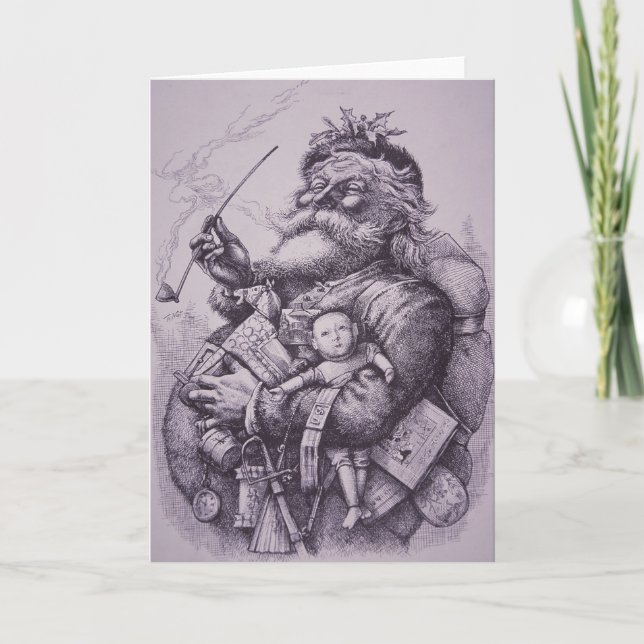 Weihnachtsmann Feiertagskarte (Vorderseite)
