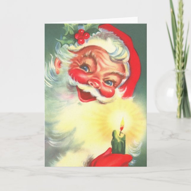 Weihnachtsmann Feiertagskarte (Vorderseite)