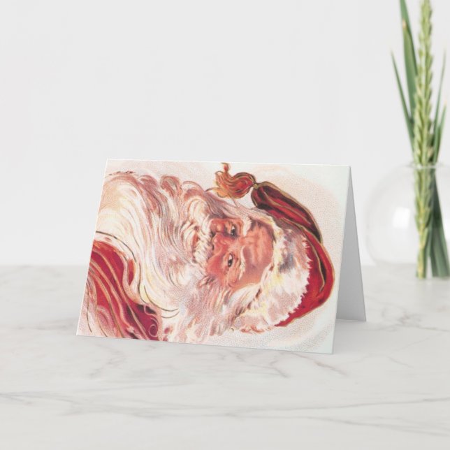 Weihnachtsmann Feiertagskarte (Vorderseite)