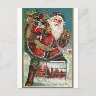 Weihnachtsmann Feiertagspostkarte