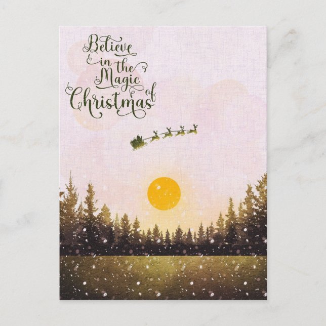 Weihnachtsmann Feiertagspostkarte (Vorderseite)