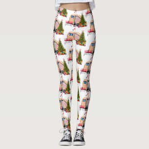 weihnachtsmann flamingo anhänger leggings